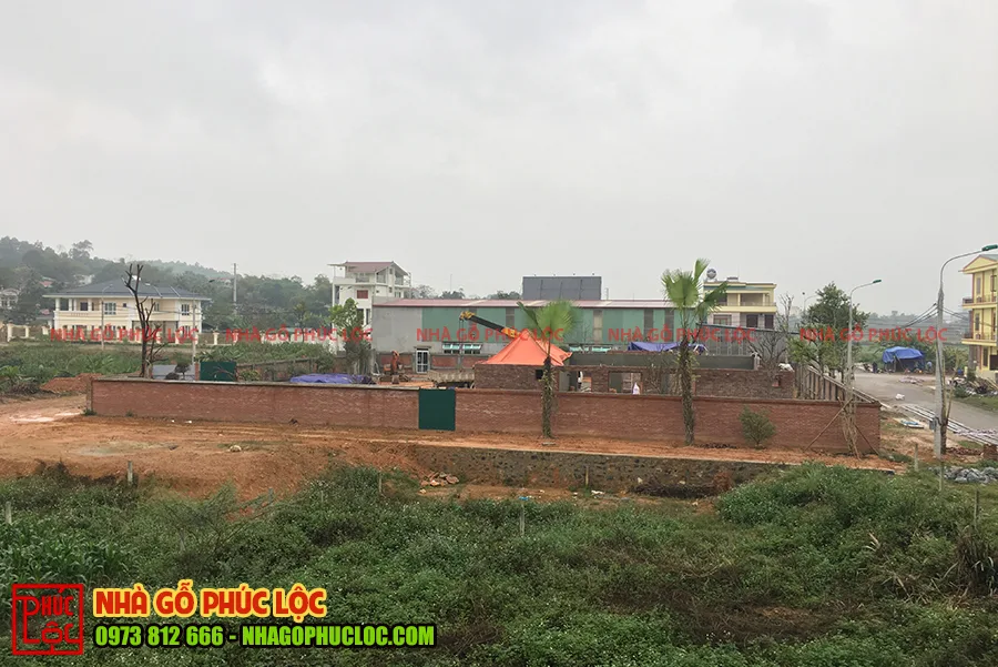 Hiện trạng khu đất trước khi thi công quần thể nhà gỗ sân vườn