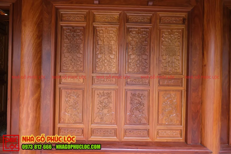 Cửa bức bàn nhà gỗ cổ truyền