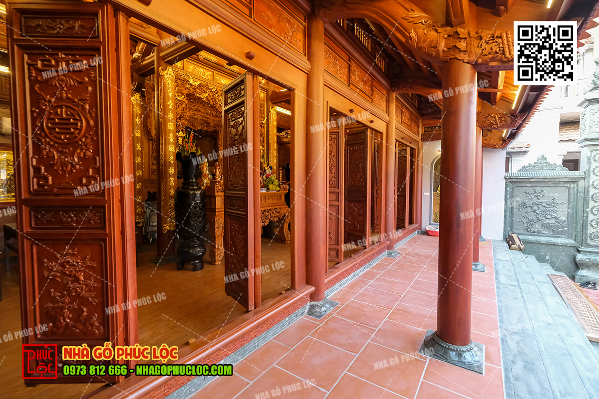 nhà thờ gỗ 3 gian căm xe Lào 