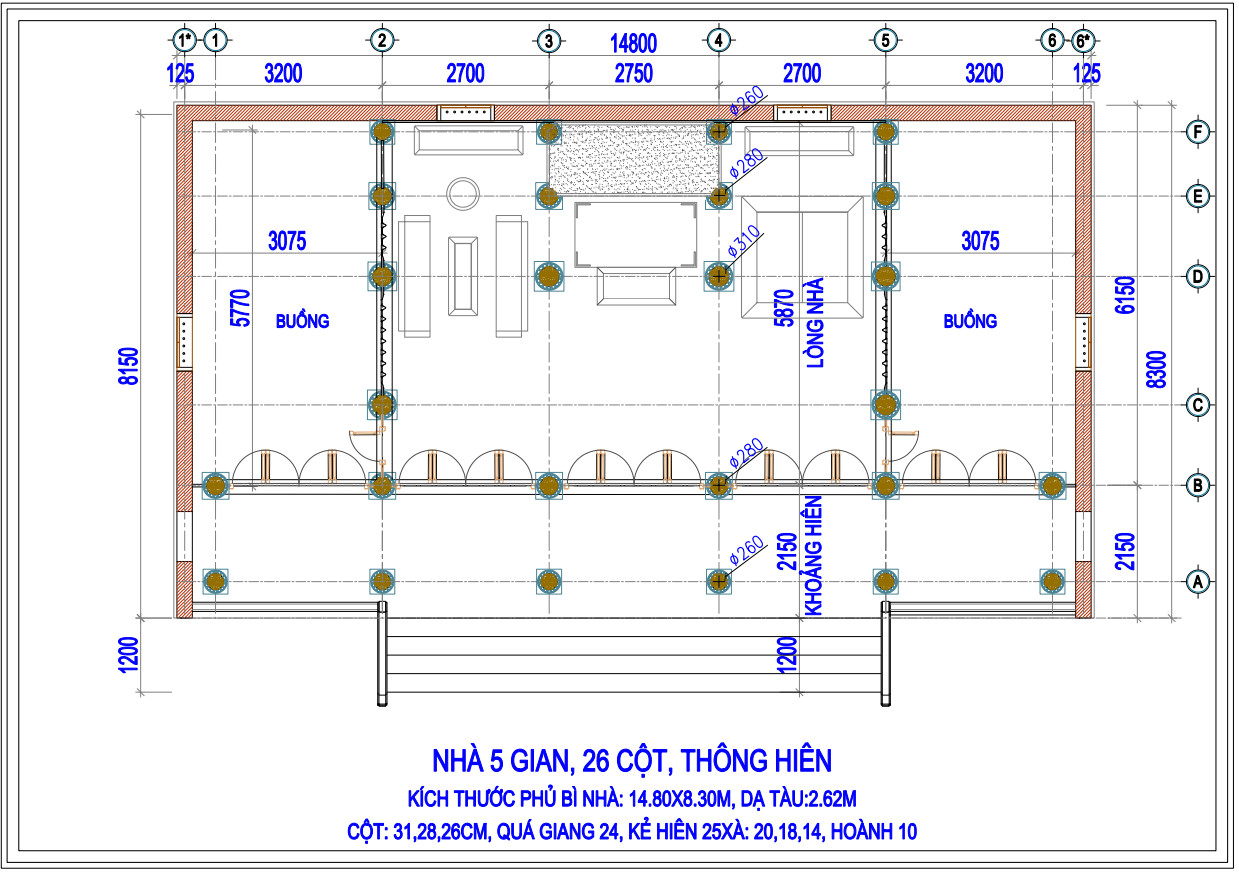 2.nha Go 5 Gian 26 Cot Thong Hien