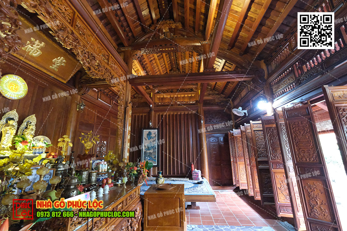 trục vận hành nhà gỗ