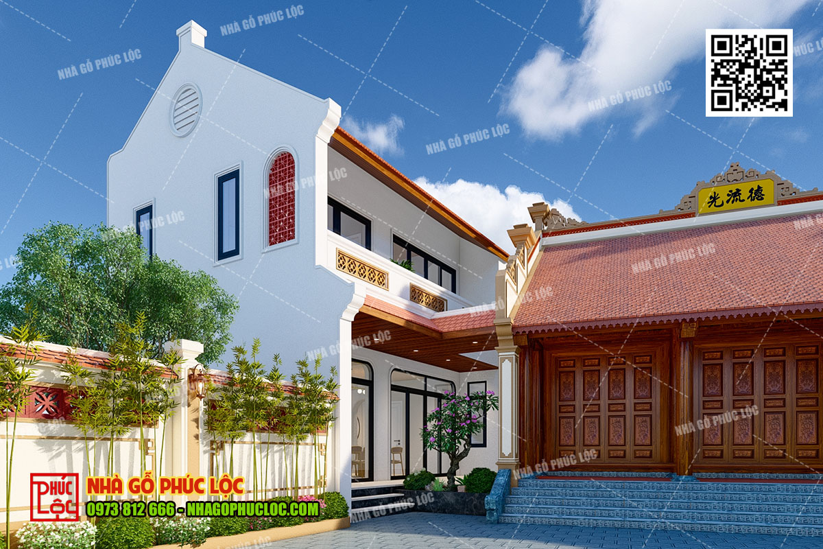 mẫu nhà gỗ 3 gian