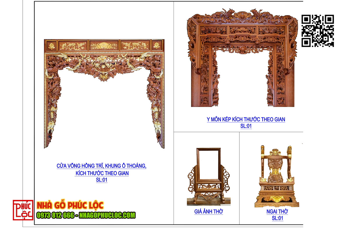 báo giá gian thờ nhà gỗ