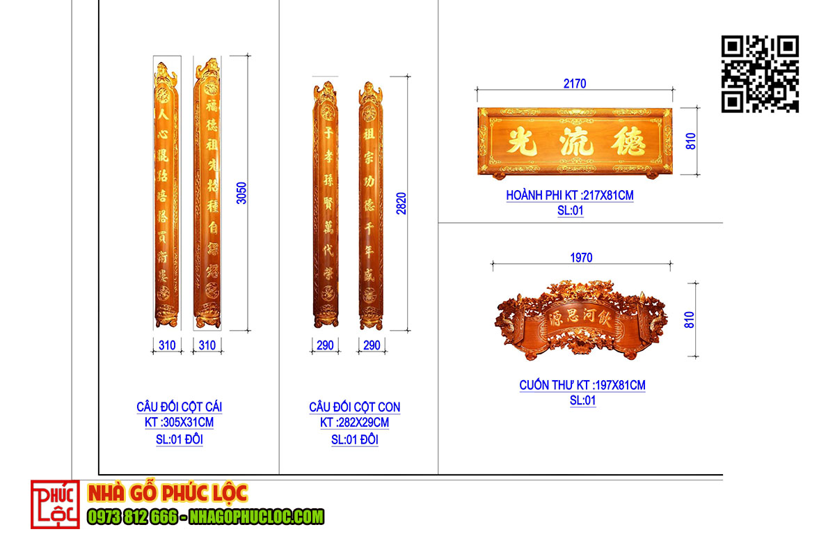 báo giá gian thờ nhà gỗ 