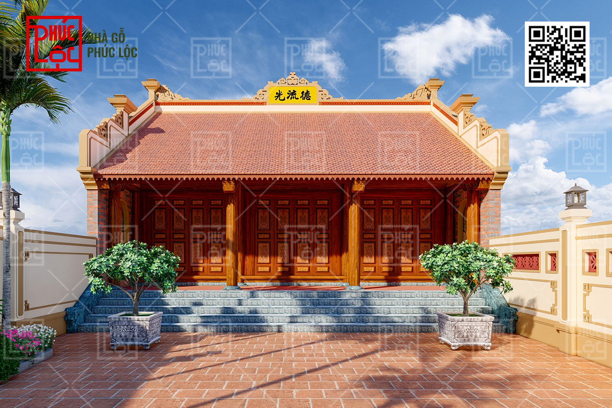 Mẫu thiết kế nhà gỗ 3 gian
